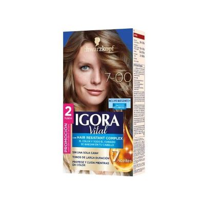 Tinte Igora Duo 7-00 Rubio Mediano - Caja  1UN