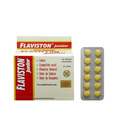 Flaviston Jr. Tabletas Masticables - Bl&iacute;ster 12 UN