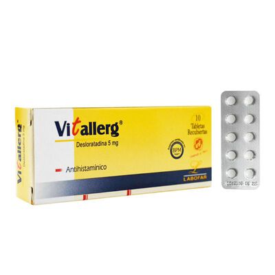 Vitallerg 5 Mg Tabletas - Caja 10 UN