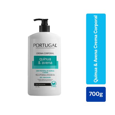 Portugal Crema Corporal Quinua & Avena - Frasco 700 G