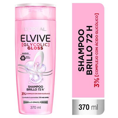 Shampoo Elvive Glycolic Gloss Brillo 72h -  Frasco 370 ML