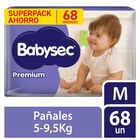 Pa&ntilde;al Babysec Premium Super Mega Talla  M - Bolsa 68 UN, , large image number null