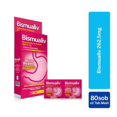 Bismutol 262 Mg Tableta Masticable - Sobre 2 UN