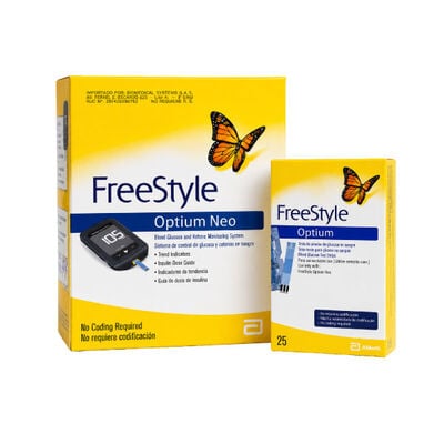 Pack FreeStyle Gluc&oacute;metro Optium Neo + Tiras Optium