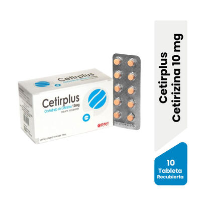 Cetirplus Cetirizina 10 mg Tableta Recubierta - Blister 10 UN