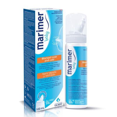 Soluci&oacute;n Nasal Spray Marimer Baby Hyperto para Nariz Tapada y Resfriado - Frasco 100 ML
