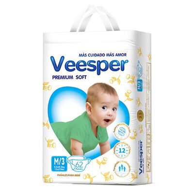 Pa&ntilde;al Veesper Premium Sotf Talla M - Bolsa 62 UN