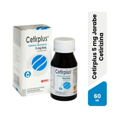 Cetirplus Cetirizina 5 mg  Jarabe - Frasco 60 ML