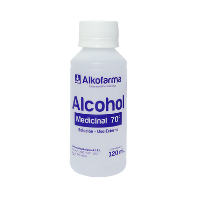 Alcohol 70&deg; Alkofarma  - Frasco 120 ML
