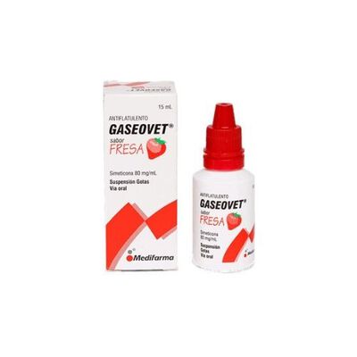 Gaseovet 80Mg/ML Fresa Soluci&oacute;n - Frasco 15 ML