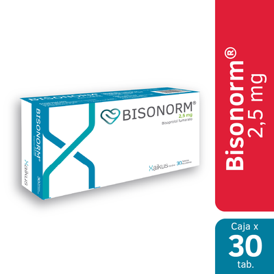 Bisonorm 2.5 Mg Tableta Recubiertas - Caja 30 UN