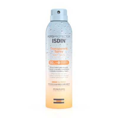 Isdin Fotoprotector 50+Tranparente Spray Wet Skin - Frasco 250 ML