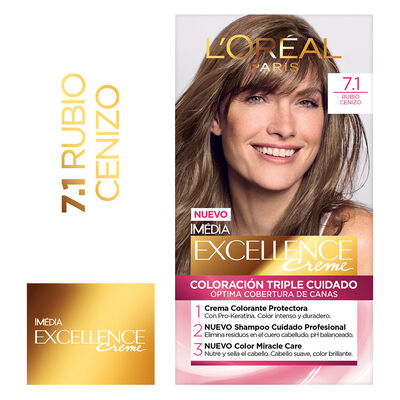 Tinte Excellence 7.1 Rubio Cenizo - Caja 1 UN