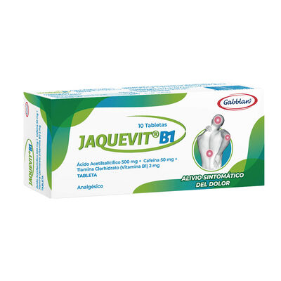 Jaquevit B1 500 mg + 50 mg +2 mg Tabletas - Caja 10 UN
