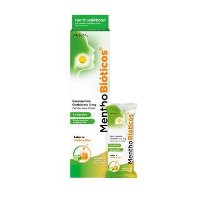 MenthoBioticos  - Sobre 04 pastillas