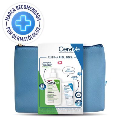 Pack Cream to Foam Cerave Limpieza Hidratante 236 ML + Crema Reparadora de Manos 48 ML + Neceser - 3 UN