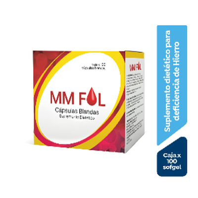 MM Fol C&aacute;psulas Blandas Nutripharma - Caja 100 UN