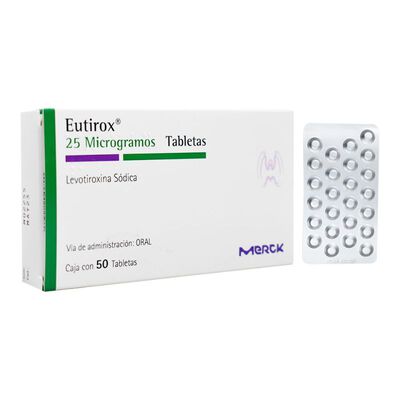 Eutirox 25 Mcg Tabletas - Caja 50 UN
