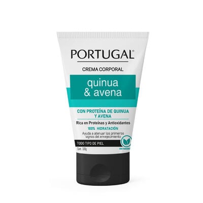 Portugal Crema Corporal Quinua y Avena - Frasco 100 G