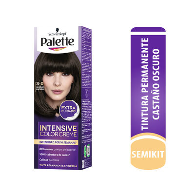 Tinte Palette Intensive- Semikit 3-0 Casta&ntilde;o Oscuro - Caja 1 UN
