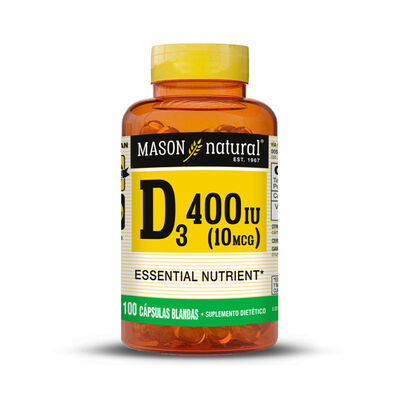 Vitamina D3 400 I.U - Frasco 100 UN