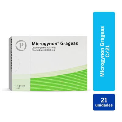 Microgynon Grageas 0.15-0.03Mg - Caja 21 UN