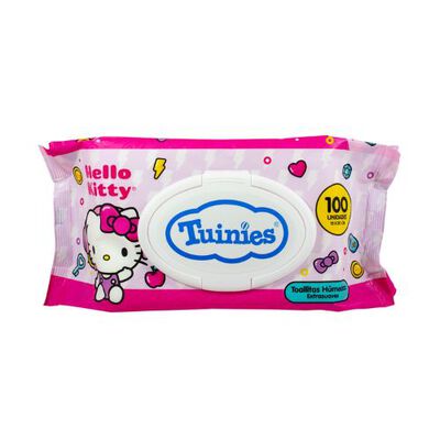 Toallitas H&uacute;medas Tuinies Hello Kitty - Bolsa 100 UN