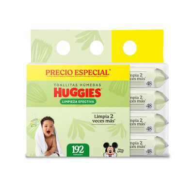 Toallitas H&uacute;medas Huggies - Pack 4 UN