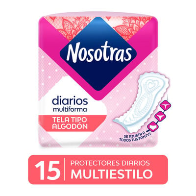 Nosotras Protectores Diarios Multiestilo - Bolsa 15 UN