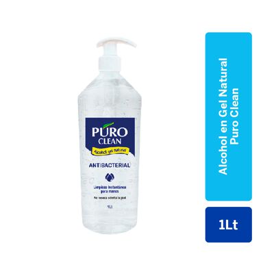 Puro Clean Alcohol Gel Natural - Frasco 1000 ML