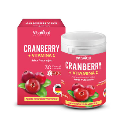 Vita Vital Cranberry + Vitamina C Caramelos Masticables  - Frasco 30 UN