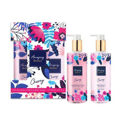 Amazing Beauty Cherry Loci&oacute;n + Jab&oacute;n L&iacute;quido - Pack 2 UN