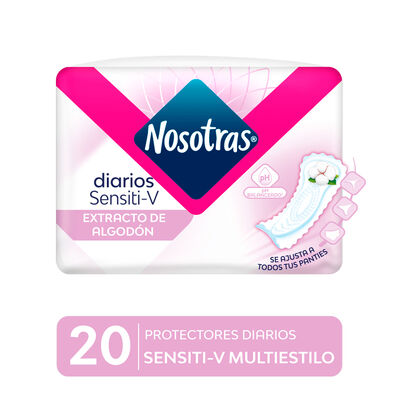 Nosotras Diarios Multiestilo Sensiti-V - Caja 20 UN