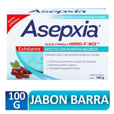 Jab&oacute;n Asepxia Exfoliante - Barra 100 G