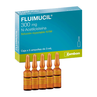 Fluimucil 300Mg/3ML Ampolla - Caja 5 UN