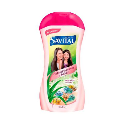 Savital Shampoo Multivitaminas y S&aacute;bila - Frasco 510 Ml