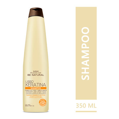 Shampoo Placenta Be Natural Keratina - Frasco 350 ML