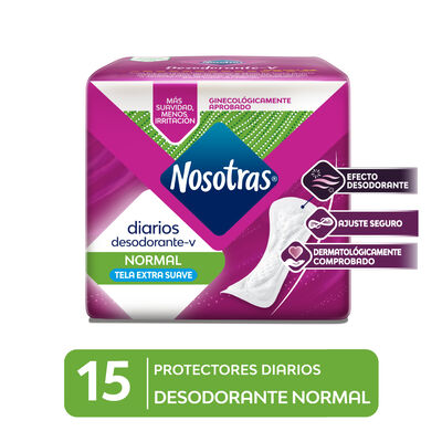 Nosotras Protectores Diarios Desodorante - Bolsa 15 UN