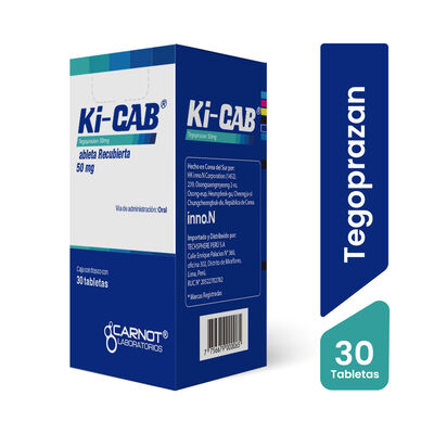 KI-CAB 50mg Tableta Recubierta - Frasco 30 ML