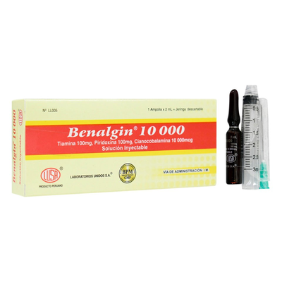 Benalgin 10000 NF Soluci&oacute;n Inyectable - Caja 1 Ampolla