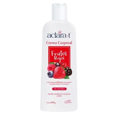 Aclara-T Crema Corporal Frutos Rojos - Frasco 450 G