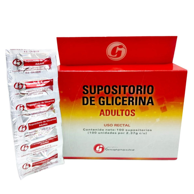 Supositorio De Glicerina Adulto Uso Rectal - Sobre 10 UN