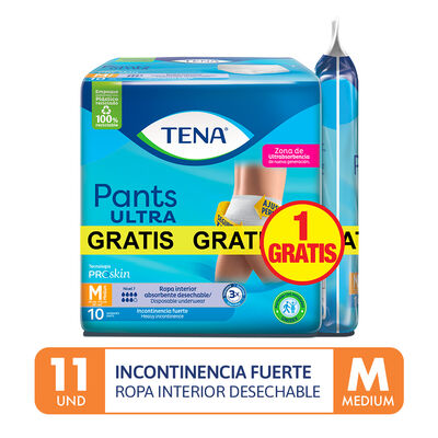 Tena Pants Ultra Talla M - Bolsa 10 UN