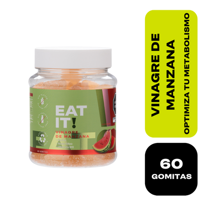 Gomitas de Vinagre de Manzana EAT IT! Sandia - Frasco 60 UN