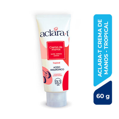 Aclara-T Crema De Manos Tropical - Frasco 60 G