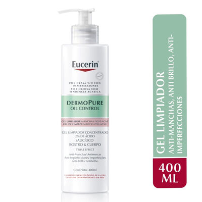Eucerin Dermopure Gel Limpiador Concentrado Triple Effect - Frasco 400 ML