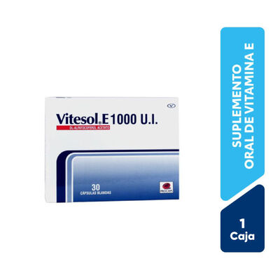 Vitesol E 1000 UI C&aacute;psulas Blandas - Caja 30 UN