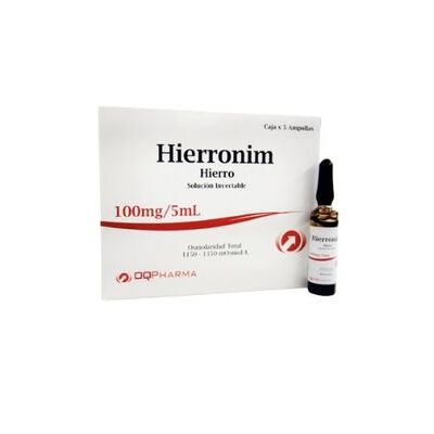 Hierronim 100mg/5 ml  - Caja 5 UN