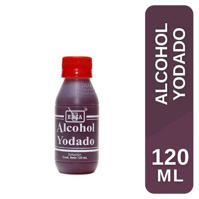 Alcohol Yodado Erza - Frasco 120 ML