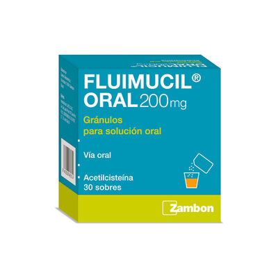 Fluimucil Oral 200 Mg - Caja 30 sobres